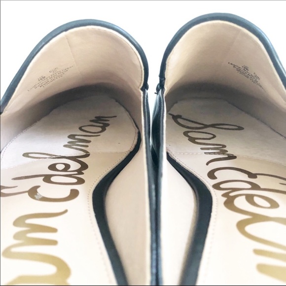 Sam Edelman Lounette Black Leather Mules Sz 6 - Picture 7 of 11